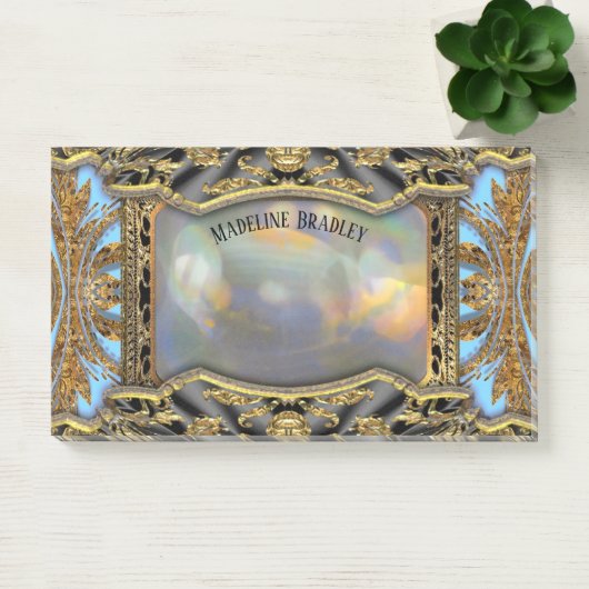 Barnetcue Bleuse Schönes Barock-Monogramm Post-it Klebezettel (Büro)