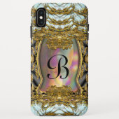 Barnetcue Dubois Girly Baroque II Monogramm Case-Mate iPhone Hülle (Rückseite)