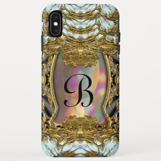 Barnetcue Dubois Girly Baroque II Monogramm Case-Mate iPhone Hülle (Rückseite)