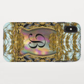 Barnetcue Dubois Girly Baroque II Monogramm Case-Mate iPhone Hülle (Rückseite (Horizontal))
