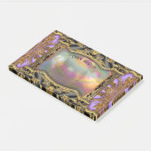 Barnetcue Dubuios Cool Barock Monogramm Post-it Klebezettel (angewinkelt)