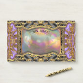 Barnetcue Dubuios Cool Baroque Monogram Post-it Klebezettel (Auf Schreibtisch)