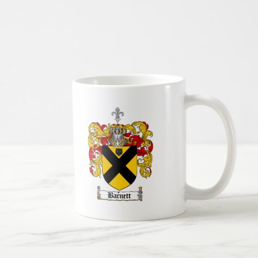 BARNETT FAMILIENWAPPEN - BARNETT WAPPEN KAFFEETASSE (Rechts)