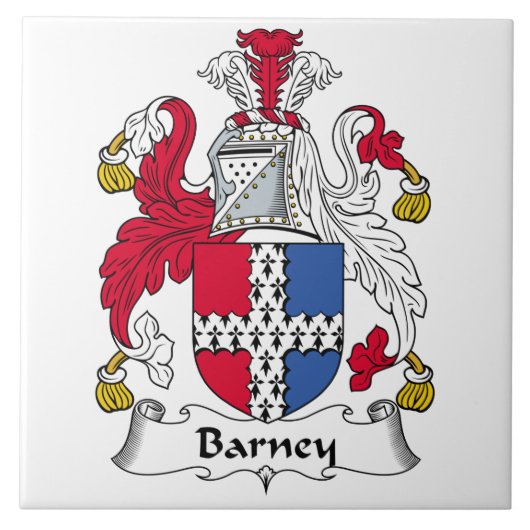 Barney-Familienwappen Fliese (Vorderseite)
