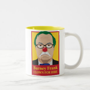 Barney-Frank ist ein Clown Zweifarbige Tasse