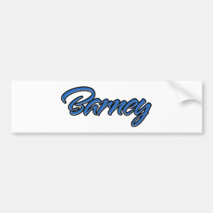 Barney Name blue Aufkleber Sticker Autoaufkleber