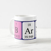 Barney Periodenname Tasse (Vorderseite Links)