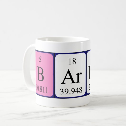 Barney Periodenname Tasse (Vorderseite Links)