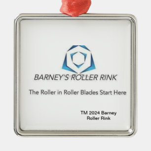 Barney Roller Rink Weihnachten 2024 Ornament Aus Metall