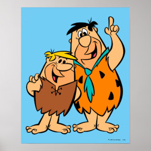 Barney Rubble and Fred Flintstone Poster