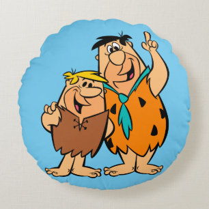 Barney Rubble and Fred Flintstone Rundes Kissen