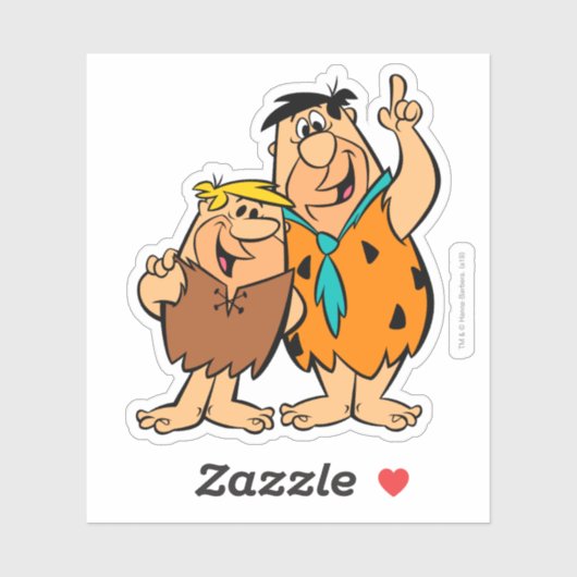 Barney Rubble und Fred Flintstone Aufkleber (Blatt)