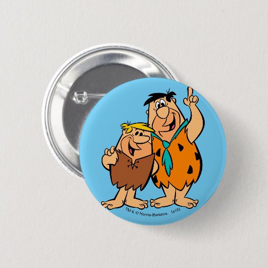 Barney Rubble und Fred Flintstone Button (Vorne & Hinten)