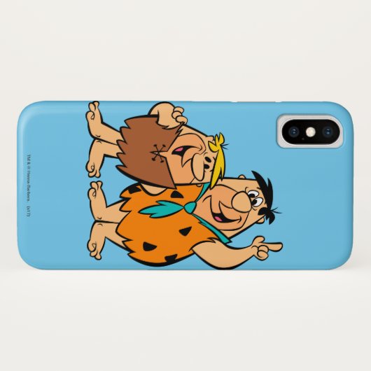Barney Rubble und Fred Flintstone Case-Mate iPhone Hülle (Rückseite (Horizontal))