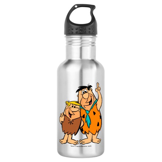 Barney Rubble und Fred Flintstone Edelstahlflasche (Vorderseite)
