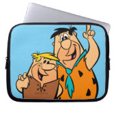 Barney Rubble und Fred Flintstone Laptopschutzhülle (Vorderseite)