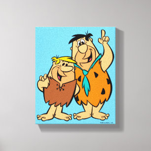 Barney Rubble und Fred Flintstone Leinwanddruck