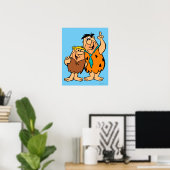 Barney Rubble und Fred Flintstone Poster (Heimbüro)