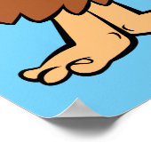 Barney Rubble und Fred Flintstone Poster (Ecke)