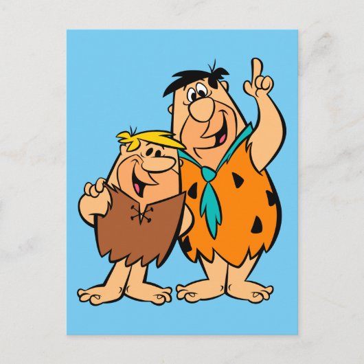 Barney Rubble und Fred Flintstone Postkarte (Vorderseite)