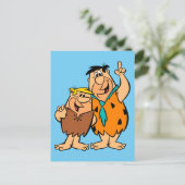 Barney Rubble und Fred Flintstone Postkarte (Stehend Vorderseite)