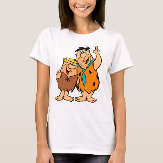 Barney Rubble und Fred Flintstone T-Shirt (Vorderseite)