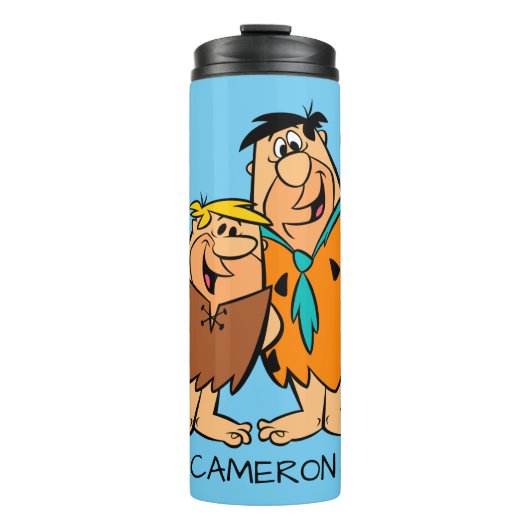 Barney Rubble und Fred Flintstone Thermosbecher (Vorderseite)