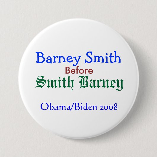 Barney-Smith vor SmithBarney Button (Vorderseite)