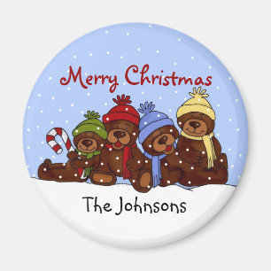 Bärnfamilie Weihnachtsmagnet Magnet