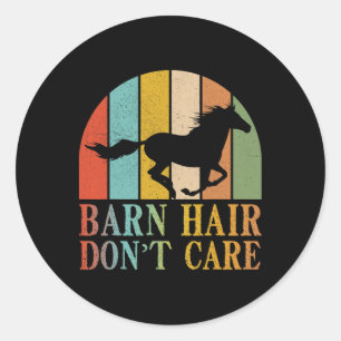 Barnhaar Dont Care Reiten Eque Runder Aufkleber