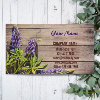Barnholz-Blume botanischer Naturflorist Visitenkarte