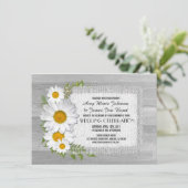 Barnholz daisy rustikale Einladung Hochzeit daisy2 (Stehend Vorderseite)