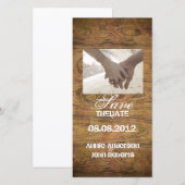 Barnholz Rustikale Cowboy Hochzeit Save The Date (Vorne/Hinten)