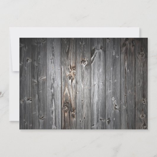 Barnholz Sonnenblumen Probe Abendessen Einladung (Rückseite)