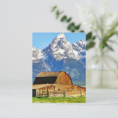 Barns Grand Tetons Mountains Postkarte (Stehend Vorderseite)