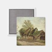 Barns in Flatford (Öl auf Leinwand) Magnet (Vorderseite/Rückseite)