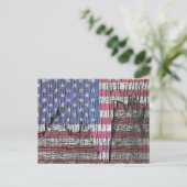 Barnschälerei Painted Patriotic American Flag Postkarte (Stehend Vorderseite)