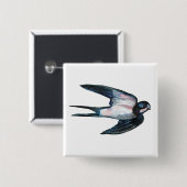 Barnschlucken Flying Illustration Button (Vorne & Hinten)