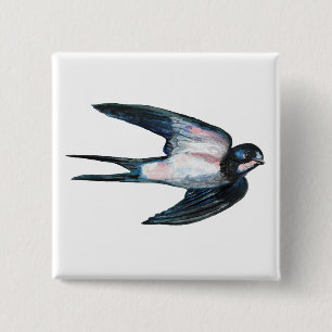 Barnschlucken Flying Illustration Button