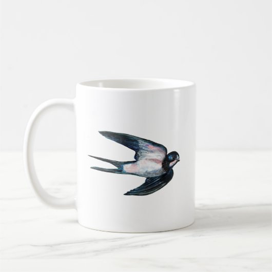 Barnschlucken Flying Illustration Kaffeetasse (Links)