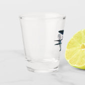 Barnschlucken Flying Illustration Schnapsglas (Links)