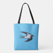 Barnschlucken Flying Illustration Tasche (Rückseite)