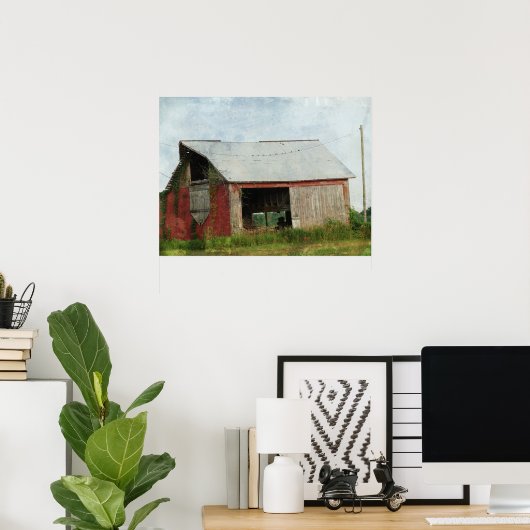 Barnschwalben auf der Linie Poster (Heimbüro)