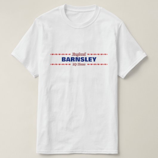 BARNSLEY - mein Zuhause - England; Rote u. rosa T-Shirt (Design vorne)