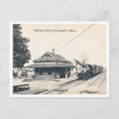 Barnstable MA, Bahnhof, Vintag Postkarte (Vorderseite)