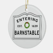 Barnstable, MA Holiday Wreath Keramik Ornament (Links)
