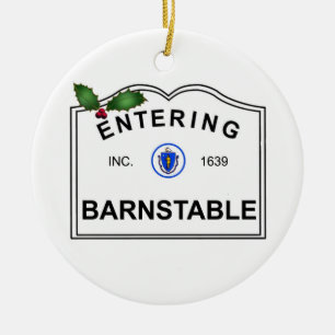 Barnstable MA Keramik Ornament