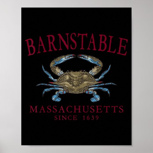 Barnstable Massachusetts Crab Town seit 1639 Poster (Vorne)