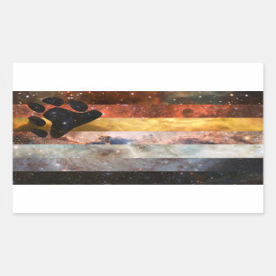 Bärnstolznebelfleck-Flaggenaufkleber Rechteckiger Aufkleber