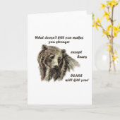 Bärntötung Funny De Motivational Quote Sie Karte (Gelbe Blume)